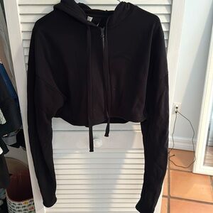 Alo black crop hoodie